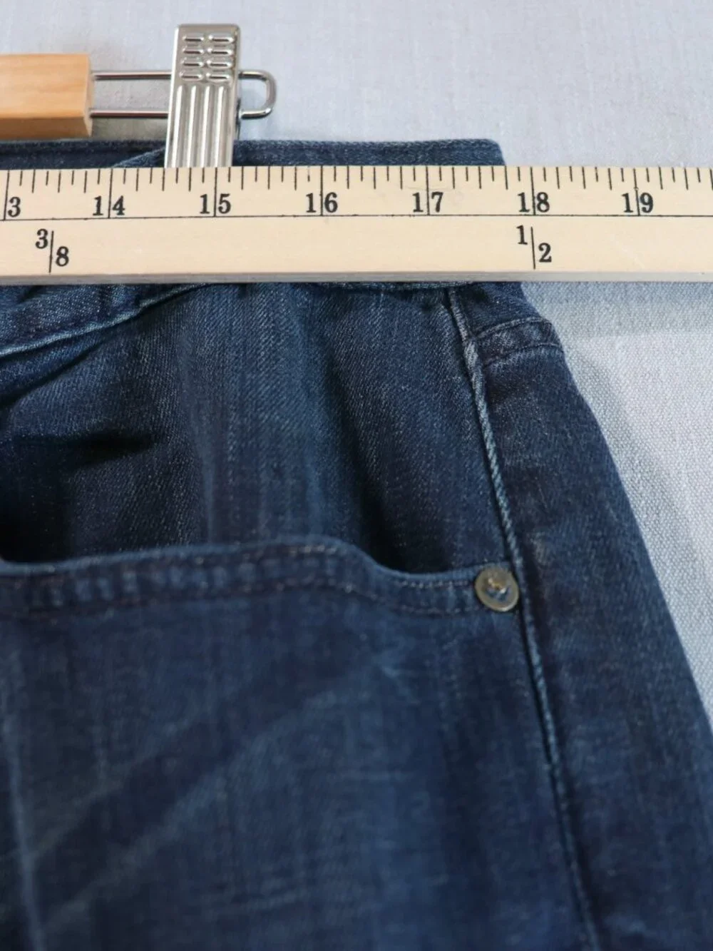 VTG Hudson Clifton Jeans Made in Los Angelos USA | Raw Indigo Denim 34 x 36 Tall - Picture 12 of 16